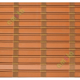 Brown with beige stipes PVC blind
